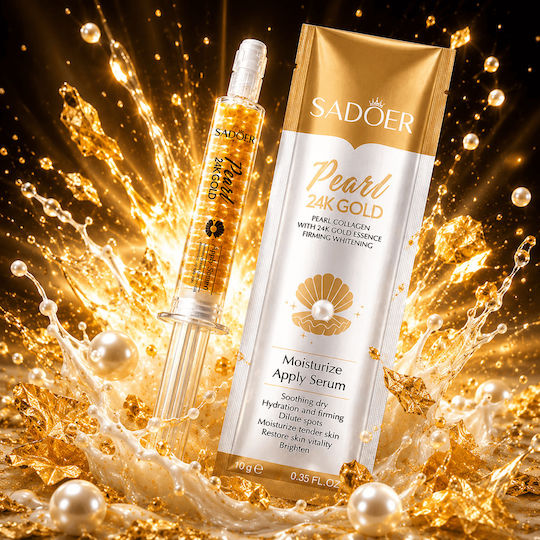Sadoer Pearl 24k Gold Крем за Лице за Хидратация Стягане и Блясък с Хиалуронова Киселина и Колаген 10gr