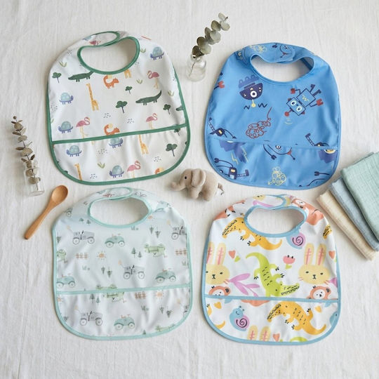 abo Wasserdichtes Baby Lätzchen Stoff mit Tasche Cars abo Wasserdichtes Baby Lätzchen Stoff mit Tasche Cars