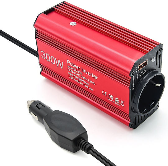 Invertor Auto Modificat Sine Wave 300W pentru Conversie 12V DC în 220V AC