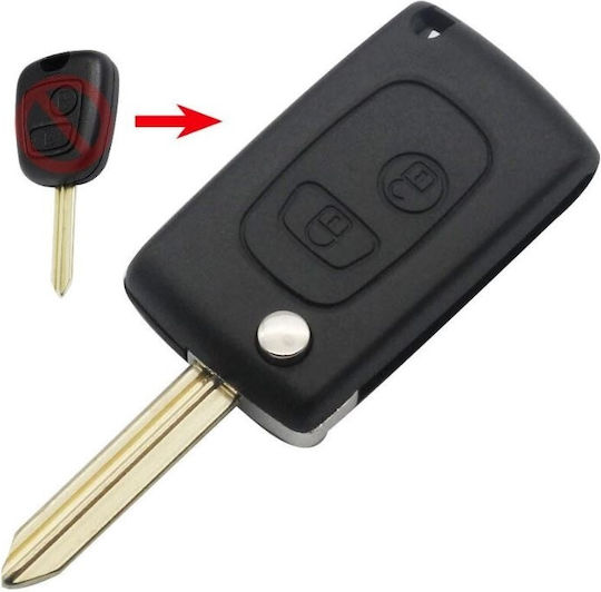 Husă Flip Pentru Chei Auto Transformers 2 Butoane Upgrade Sx9 Blade Citroen Saxo Xsara Picasso Berlingo 1999-2008