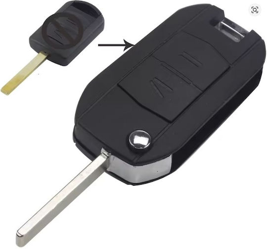 Techstar Husa Pentru Chei Auto Transformer Flip Upgrade 2 Butoane Lama Hu100 Compatibila Opel Corsa Astra Meriva Zafira