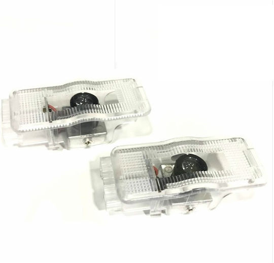 Set 2 Led Door Logo Emblems Dedicated Peugeot Car Brand
