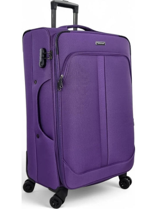 Diplomat Valiză Mare de Călătorie Violet cu 4 Roți Înălțime 78 cm