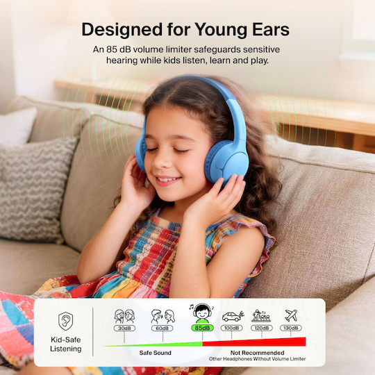 Soundform Mini 2 Kabellose / Verkabelte Kinder Am Ohr Kopfhörer Blau