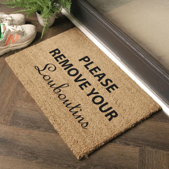 Artsy Mats Covoare De Intrare Din Nucă De Cocos Cu Substrat Antiderapant Plaese Remove Your Louboutins 60x40cm Artsy Mats Covoare De Intrare Din Nucă De Cocos Cu Substrat Antiderapant Plaese Remove Your Louboutins 60x40cm