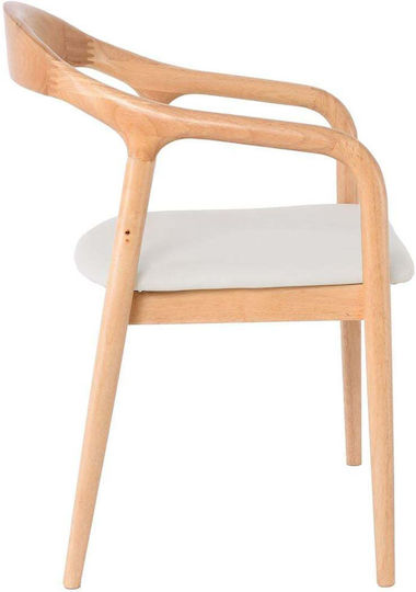 Simone Wooden Dining Chairs Ecru 2 Pieces 57x59x81cm E7708,1N