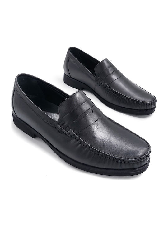 Δερμάτινα Ανδρικά Loafers σε Μαύρο Χρώμα