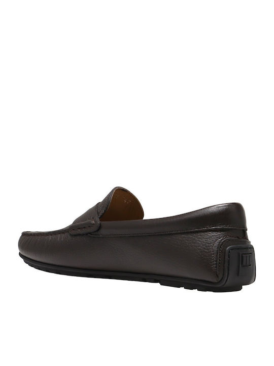 Leder Herren Mokassins in Braun Farbe