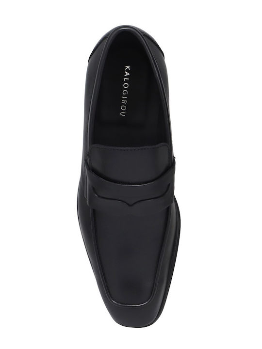 Leather Men's Loafers in Black Colour