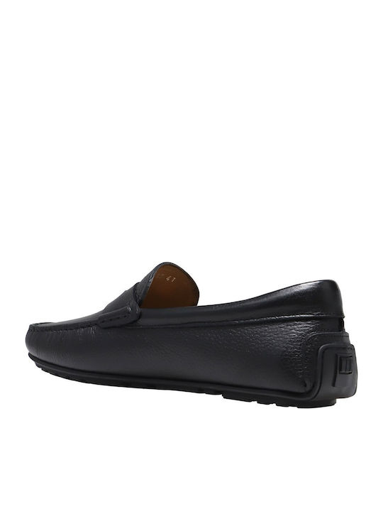 Leder Herren Mokassins in Schwarz Farbe