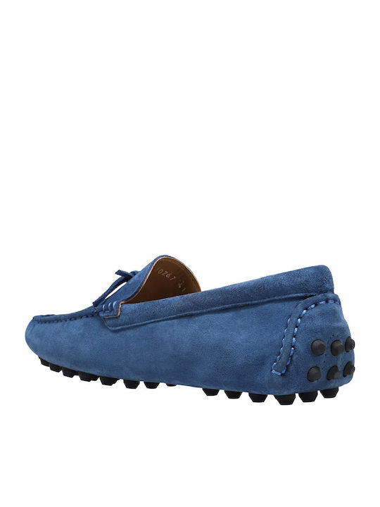 Wildleder Herren Mokassins in Blau Farbe