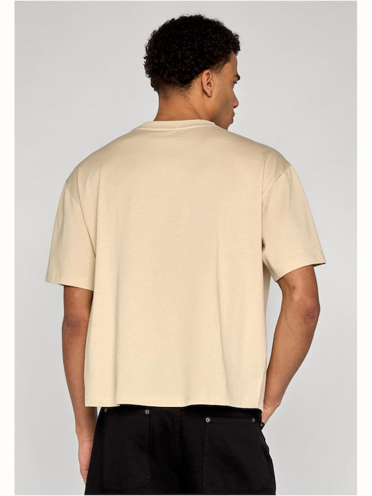 Gekürztes Oversized T-shirt Sand Gekürztes Oversized T-shirt Sand