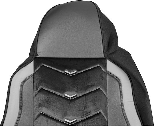 Pro Group Car Covers Set Leatherette Grey Black