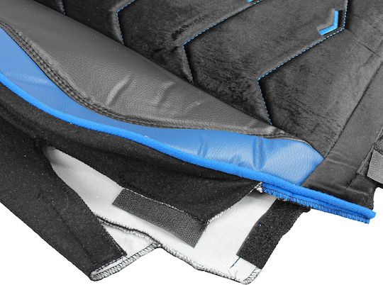 Pro Group Set De Capace Auto Din Piele Sintetica Albastru / Negru