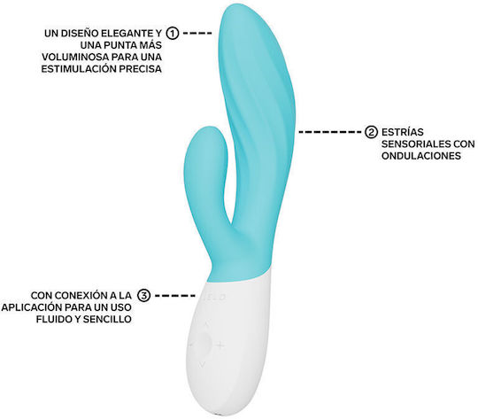 Lelo Ina Double Vibrator with Remote Control Blue