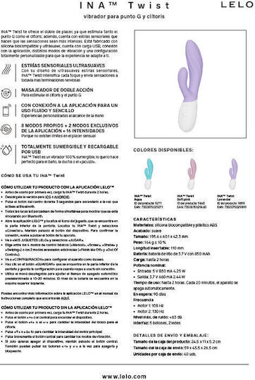 Lelo Ina Double Vibrator with Remote Control Blue