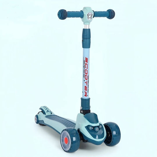Kids Foldable 3-Wheel Scooter with LED Lighting for 6+ Years Green