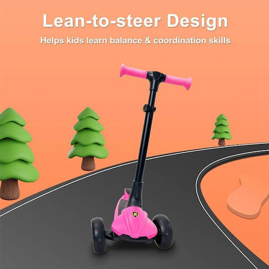 ePRO Kids Scooter 3-Wheel with LED Lighting for 8+ Years Pink