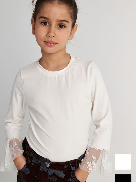 Kids Long-sleeved Top Ecru
