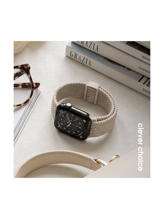 Crong Fabric Beige Strap for Apple Watch 38/40/41/42 Mm