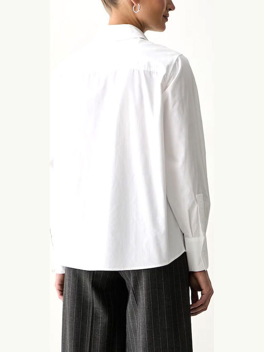 Long Sleeve Women's Cotton Shirt White