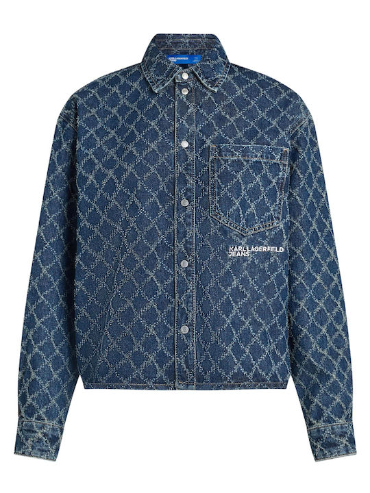 Long Sleeve Women's Denim Shirt Blue