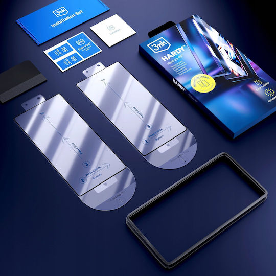 3mk Set 2 Tempered Glass Screen Protectors Iphone 12 Pro Hardy Hardura Applicator Black Transparent