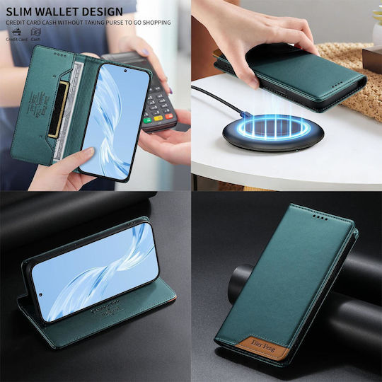 Dierfeng Wallet Leather Silicone Green (Poco X8 Pro)
