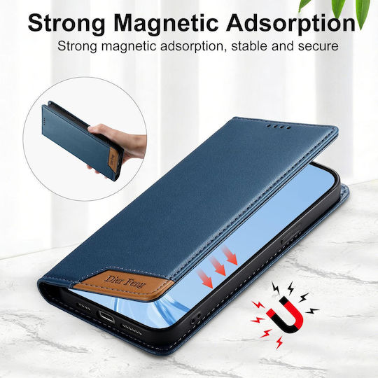 Dierfeng Wallet Leather Silicone Blue (Poco X8 Pro)