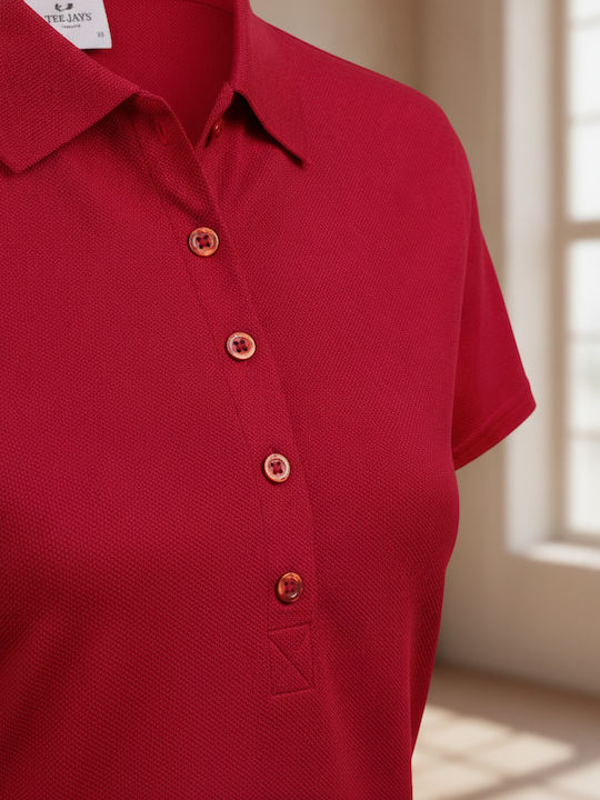 Tee Jays Luxus Damen Werbebluse Langärmelig Rot