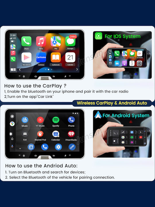 Junsun Radio Auto 1 DIN (Bluetooth/USB)
