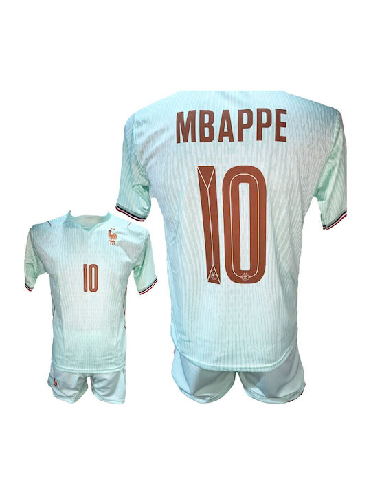 Kids Football Kit France National Team Mbappe Mint Mint 300626-01