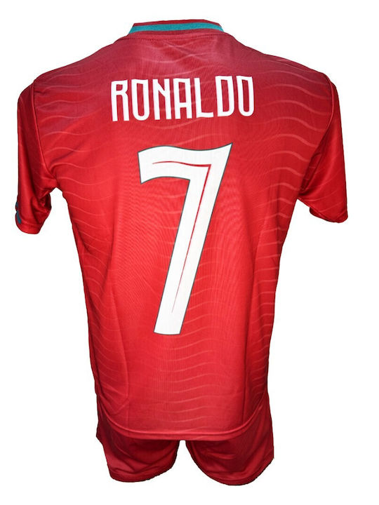 Kids Football Kit Ronaldo Red Red V Portugal National Team 300626-04
