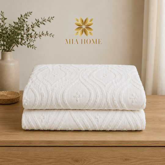 Mia Home Шалтета Подредба Голямо Двойно Бяло 220x240см 3 Бройки