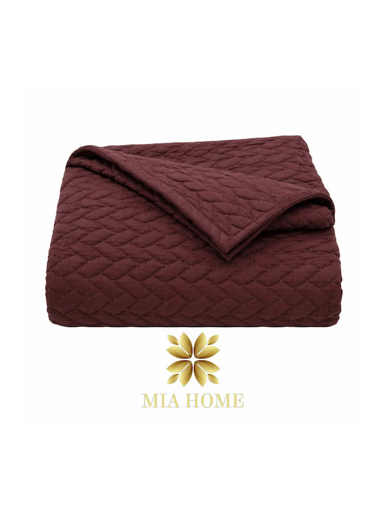 Mia Home Burgundisches Tagesdecken Übergröße 220x240cm
