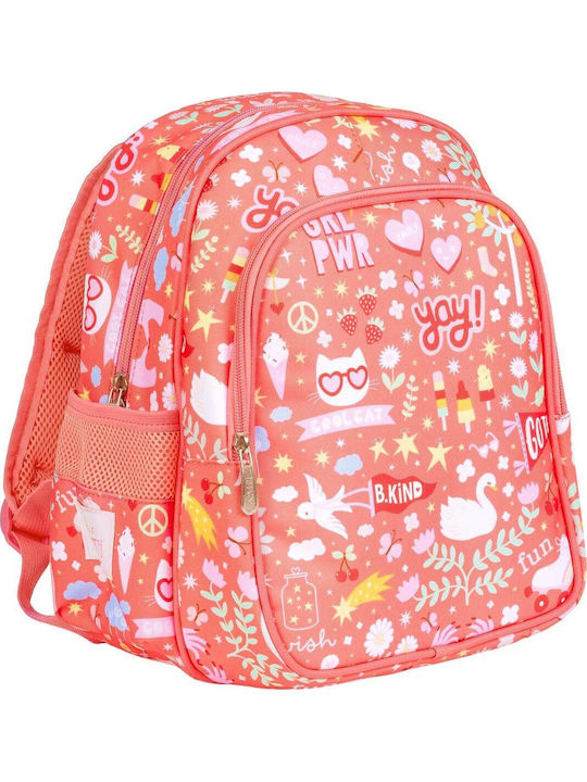 A Little Lovely Company Fun School Set Pink 19 x 10 x 32cm + Water Bottle
