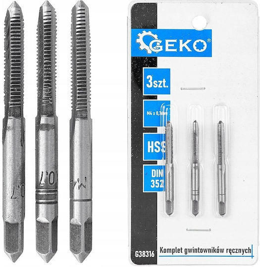 Geko Hand Tap Set M4 X 0.7mm 3pcs 150/300