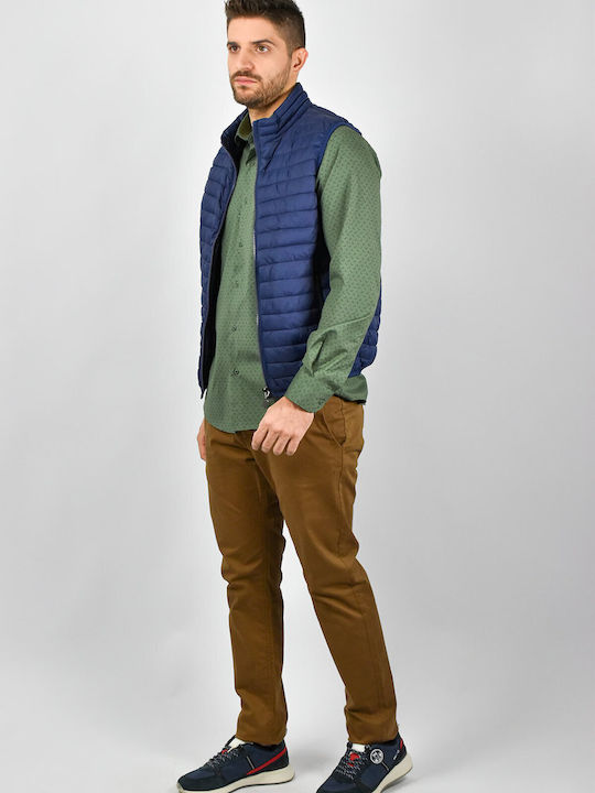 Chino Elastic Trousers in Skinny Fit Coffee Brown