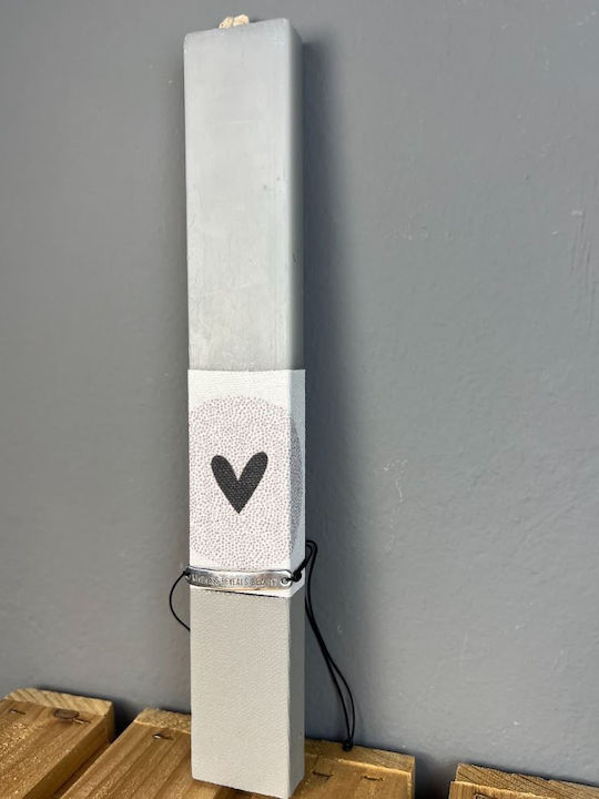 Easter Flat Grey Candle (Miscellaneous Designs)