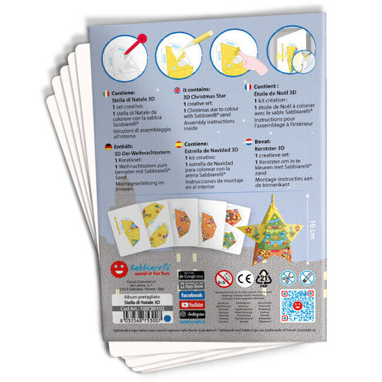 Sabbiarelli 3D Stern Baum Malerei Marmorstaub 8+