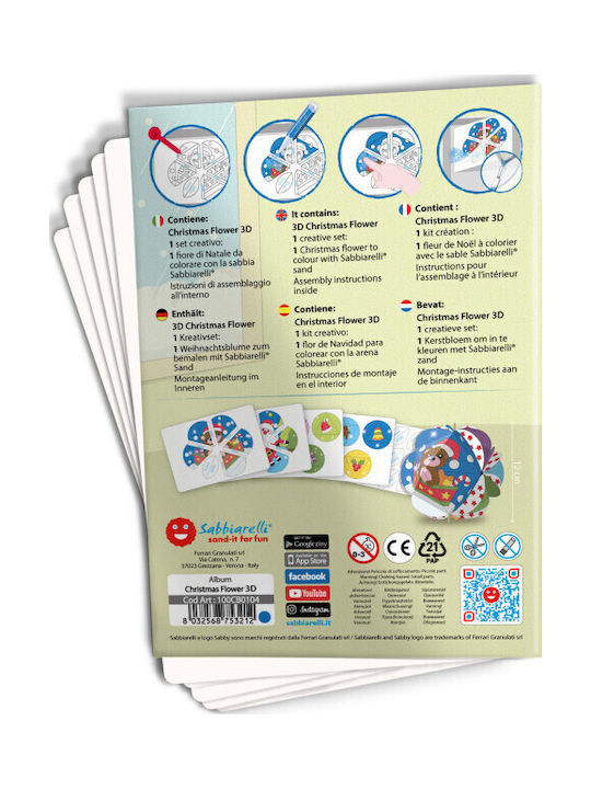 Sabbiarelli 3D Floare De Crăciun Pictură Pudră De Marmură 5+