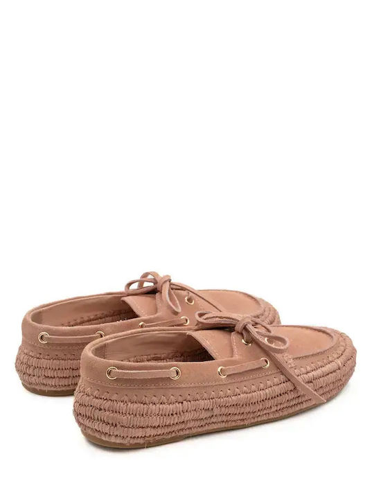 Δερμάτινα Γυναικεία Loafers σε Καφέ Χρώμα