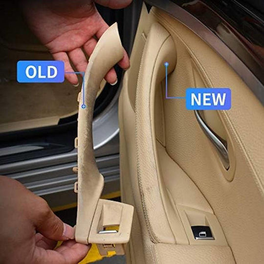 Χειρολαβές Πόρτας Εσωτερικές Σετ Bmw 5 F10 Εμπρός & Πίσω Δεξιά & Αριστερά 7 Τεμάχια Μπεζ