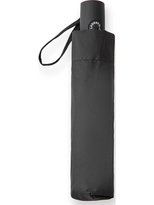 Karl Lagerfeld Ikon Compact Black Umbrella