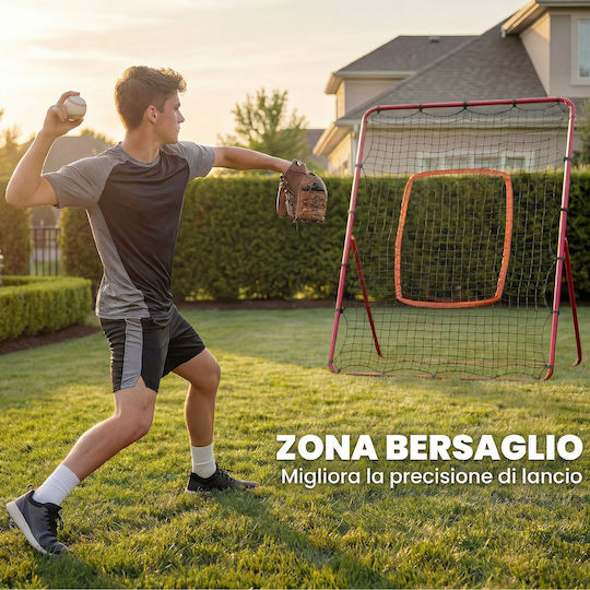 Sportnow Φορητό Δίχτυ Ανάκρουσης Baseball 4 Ρυθμιζόμενες Γωνίες A62-050v00rd