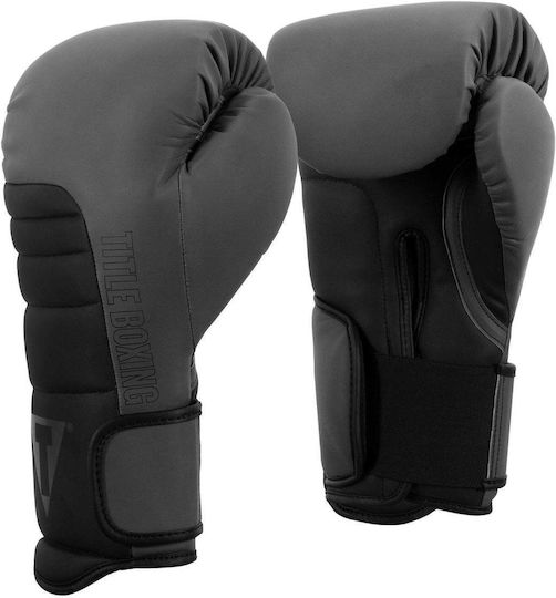 Title Boxing Boxhandschuhe aus Kunstleder für Sack Grau