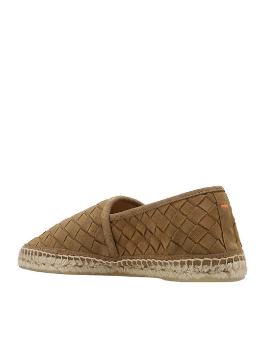 Suede Men's Espadrilles in Beige Colour