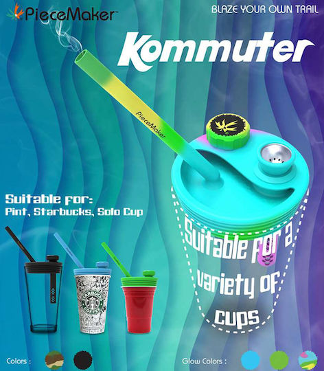 Αξεσουάρ Καπνιστών Piecemaker Kommuter Lid Cup Μαύρο