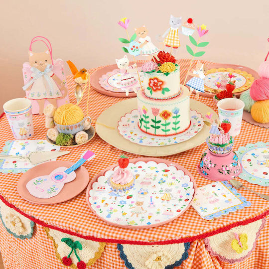 Children's Dessert Plate Party Kitten Club 8 Pieces