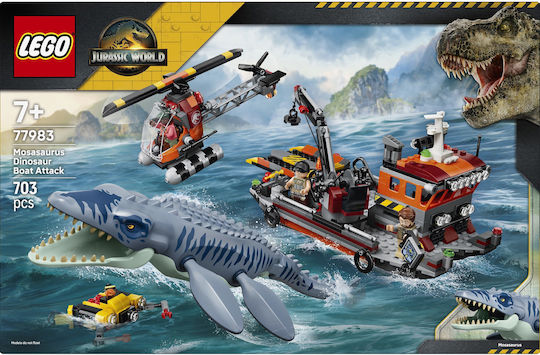 LEGO Jurassic World Jurassic World Mosasaurus Атака На Лодка за 7+ Години 703 Бр